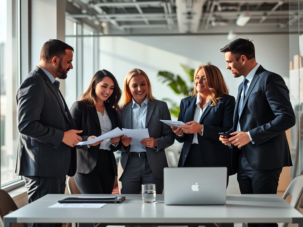 Nhóm chuyên gia phân tích dữ liệu SEO trên màn hình lớn trong văn phòng hiện đại